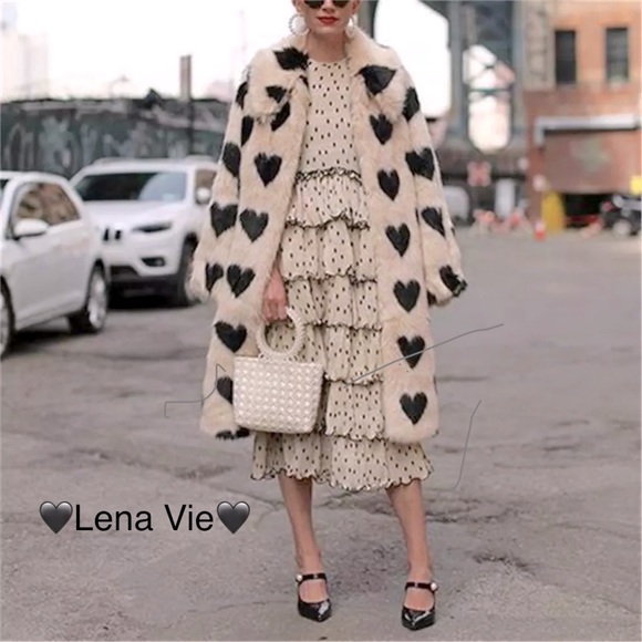 Black Hearts Pari Faux Fur Lux Driving Midi Coat, 🌺PREORDER NOW🌺 - Picture 5 of 11